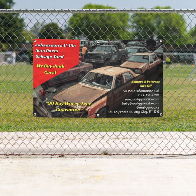 Customise Generic U Pic Em Auto Parts Scrap Yard  Banner (Insitu)