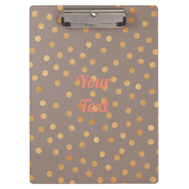 Customise Gold Glitter Clipboard (Front)