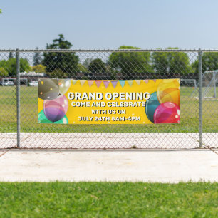 Customise Grand Opening  Balloons Bunting Business Banner