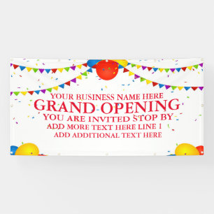 Customise Grand Opening Balloons Re-Opening Banner