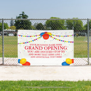 Customise Grand Opening Balloons Re-Opening  Banner