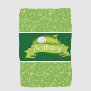 Customise Green Golf Towel
