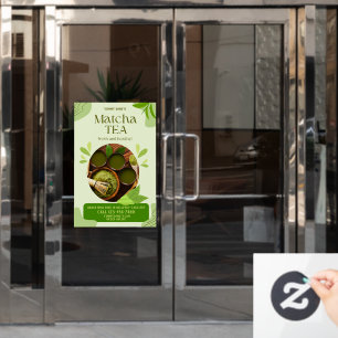 Customise Green Organic Matcha Tea Drink Advert
