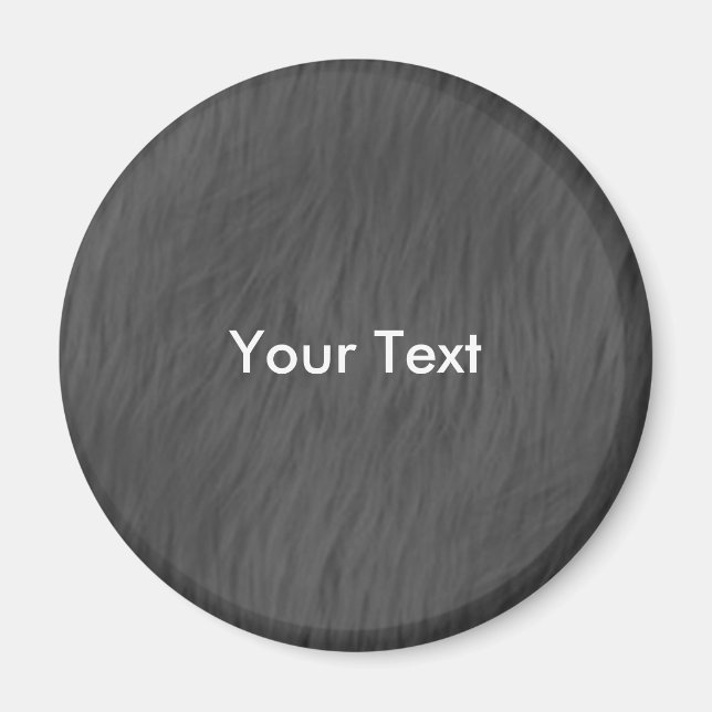 Customise Grey Animal Fur Magnet (Front)