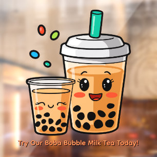 Customise Happy Bubble Tea Boba Cartoon 2 