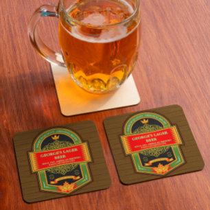 Customise Home Brewed Detailed Beer Coaster