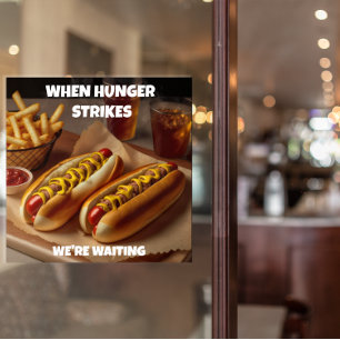 Customise Hotdogs Fries Drink Restaurant Advert   Poster