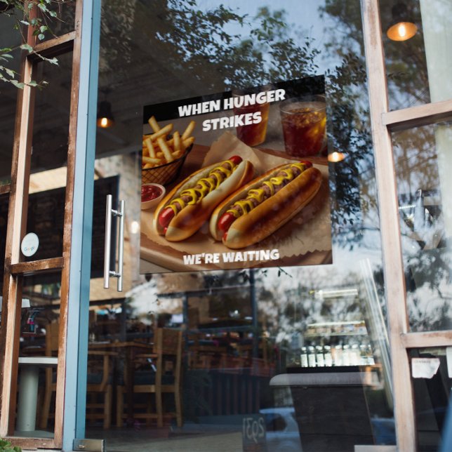 Customise Hotdogs Fries Drink Restaurant Advert  Poster (Creator Uploaded)