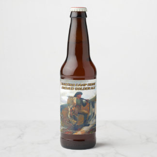 Customise Hunting Camp Home Brewed Detailed Beer Bottle Label