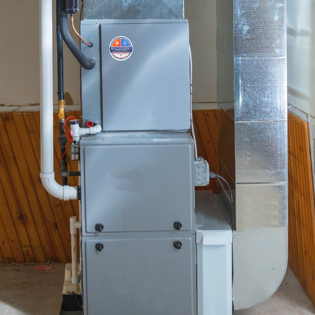 Customise HVAC  Company Furnace AC Unit Advert  Classic Round Sticker (Creator Uploaded)