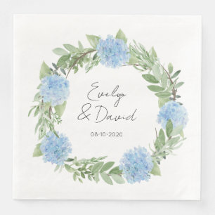 Customise Hydrangea Watercolor Napkin