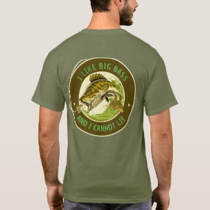 Customise I Like Big Bass And I Cannot Lie Fishing T-Shirt