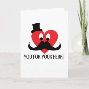 Customise I moustache you for your heart Holiday Card