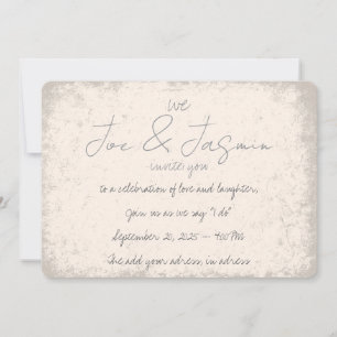 Customise in a vintage filter wedding invitation