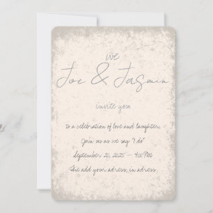 Customise in a vintage filter wedding invitation