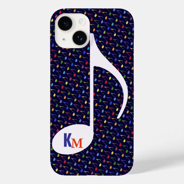 customise initials musical note Case-Mate iPhone case (Back)