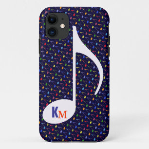 customise initials musical note Case-Mate iPhone case