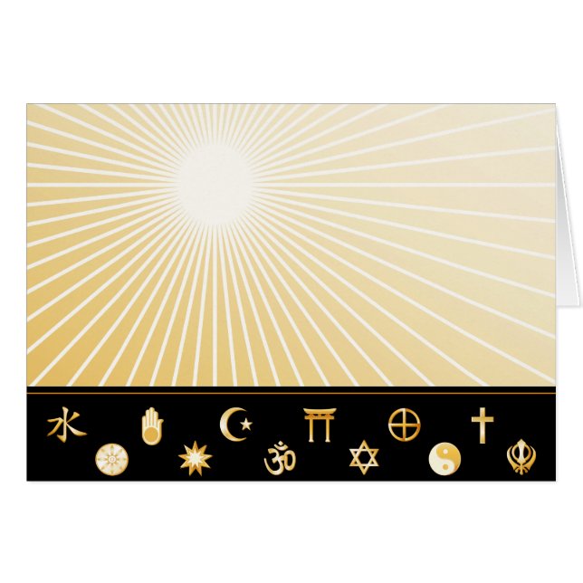 Customise International Faiths Greeting Card (Front Horizontal)