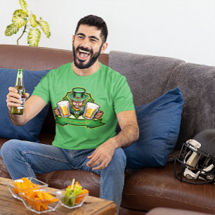 Customise Irish Leprechaun Hold My Beers Clovers T-Shirt