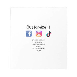 Customise it add social media website email text m notepad