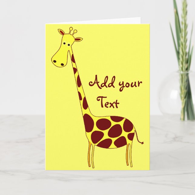 Customise It! Cute Giraffe Design Card (Front)