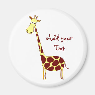Customise It! Cute Giraffe Design Magnet