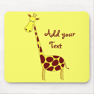 Customise It! Cute Giraffe Design Mouse Pad