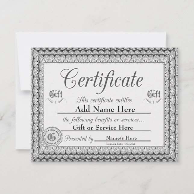 Customise It! Gift Certificate (Front)