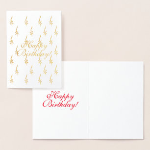 Customise it, Happy Birthday - silver or gold Foil Card
