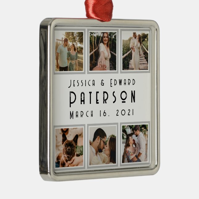 Customise It, Love Photos Modern Personalised Gift Metal Tree Decoration (Right)