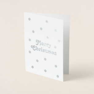 Customise it, Merry Christmas - silver or gold Foil Card