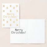 Customise it, Merry Christmas, snowflakes Foil Card<br><div class="desc">Customise it,  Merry Christmas,  snowflakes Foil Card - interior black letters,  white background - Choose from silver or gold Foil Card</div>
