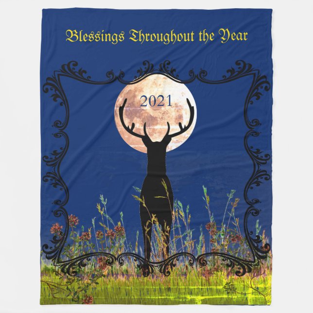 Customise it-- New Years Gift 2022 Fleece Blanket (Front)