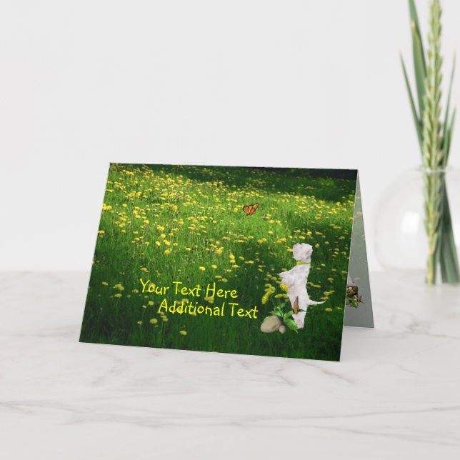 Customise It Westie Puppy Easter Card (Front)