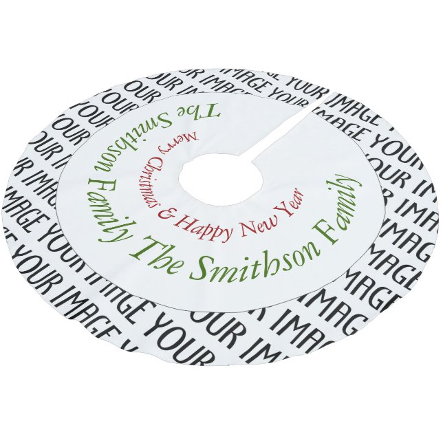Customise it with Your photo and text Tree Skirt (Angled)