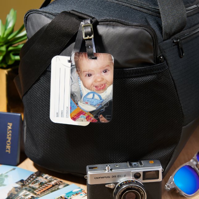 Customise it with Your photo Luggage Tag (Front & Back)