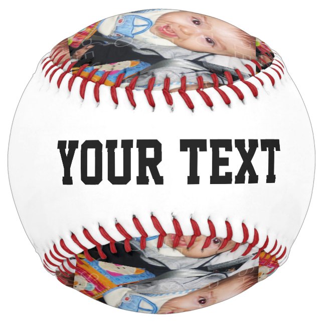 Customise it with Your photo pattern and text Softball (Back)