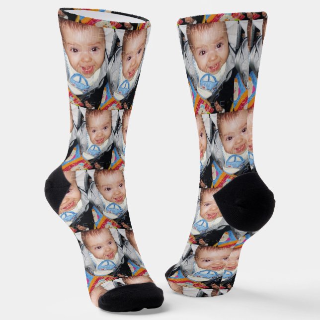 Customise it with Your photo pattern Socks (Angled)