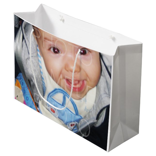 Customise it with Your photos Large Gift Bag (Front Angled)