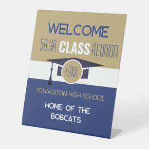 Customise it! Your Year & School Reunion Pedestal Sign