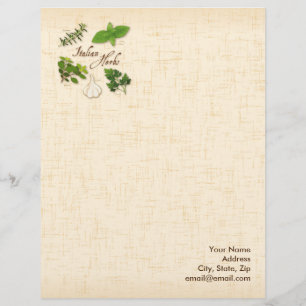 Customise Italian Herbs Stationery Paper Letterhead Design