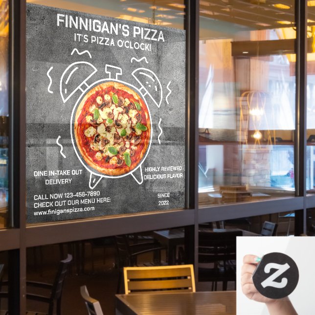 Customise Its Pizza O Clock Pizza Restaurant  (Restaurant Window)