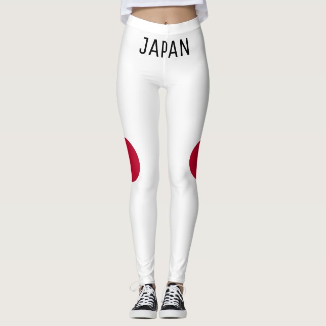 Customise Japan Flag Style Leggings (Front)