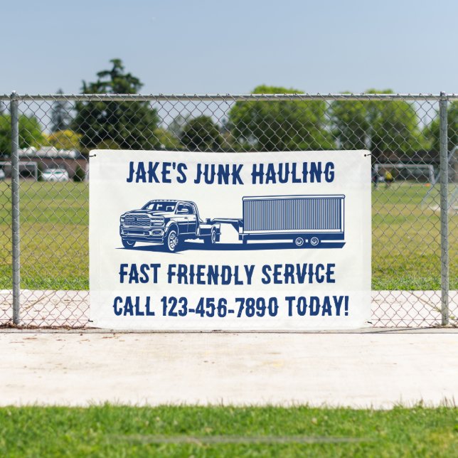 Customise Junk Haulier Dump Trailer Service Roadwa Banner (Insitu)