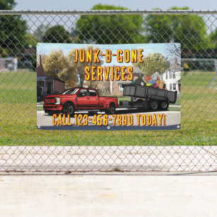 Customise Junk Trash Hauling Service Promotional  Banner