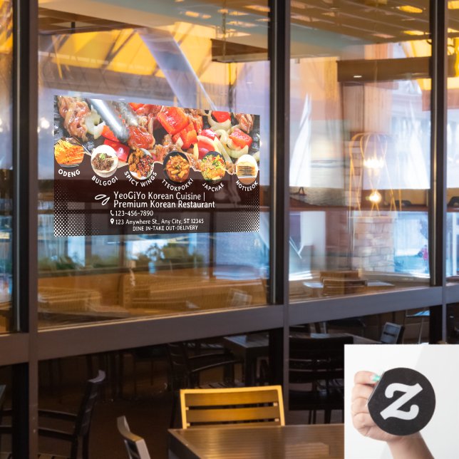 Customise Korean Cuisine Restaurant Advert  (Restaurant Window)