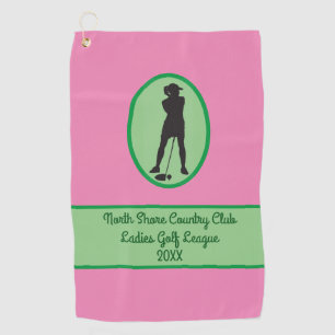 Customise Ladies League Pink Golf Towel