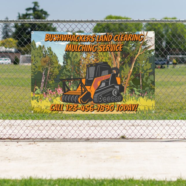 Customise Land Clearing Mulching Service Business Banner (Insitu)