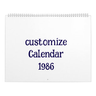 customise Large Calendar