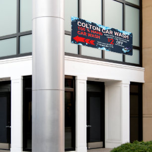 Customise Large Car Wash Business Traffic Visible Banner